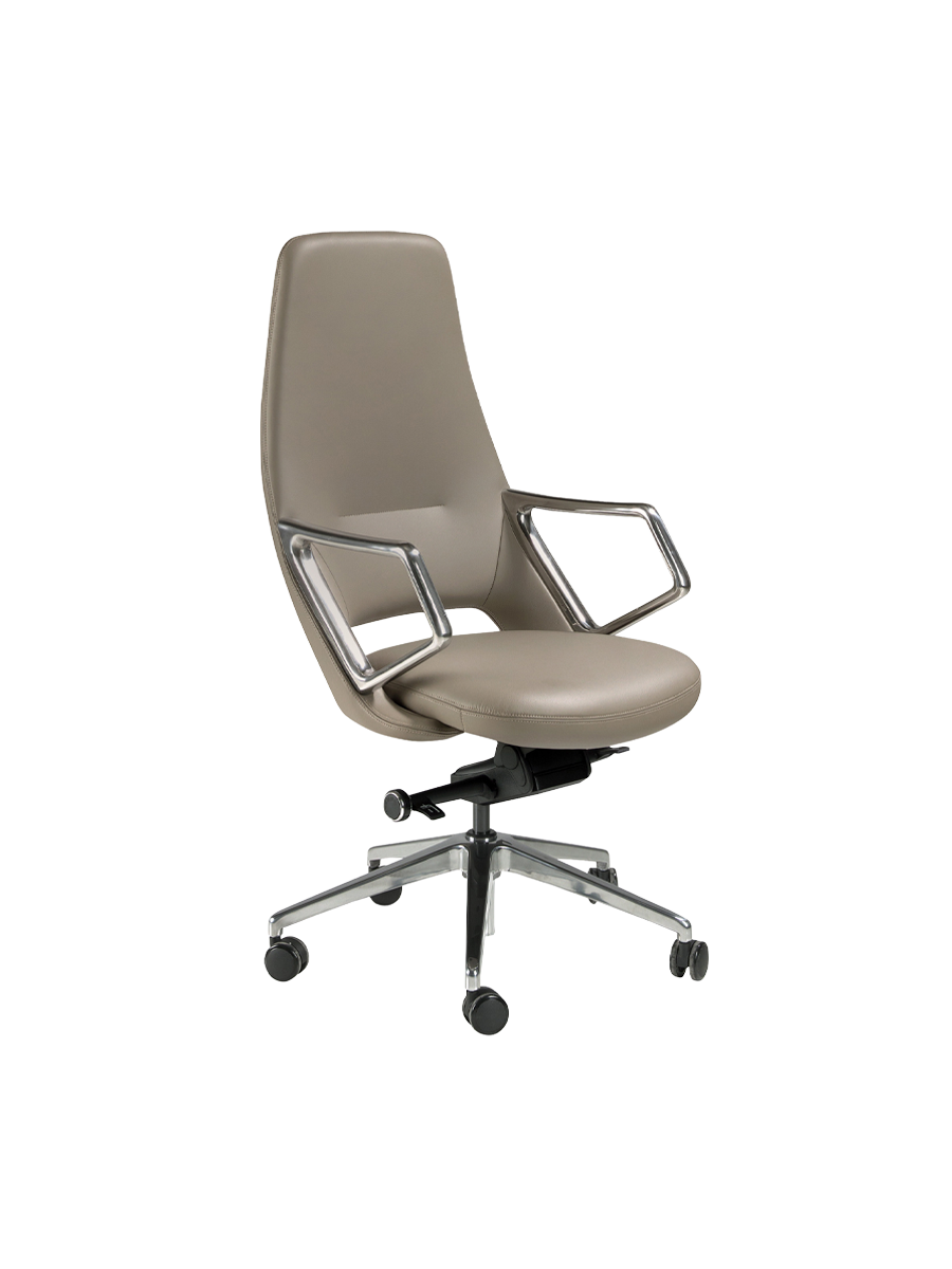 
Chaise de bureau haut de gamme « Oliver X » - Taupe