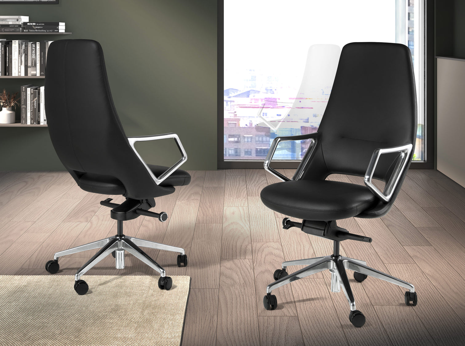 
Chaise de bureau haut de gamme « Oliver X » - Noir