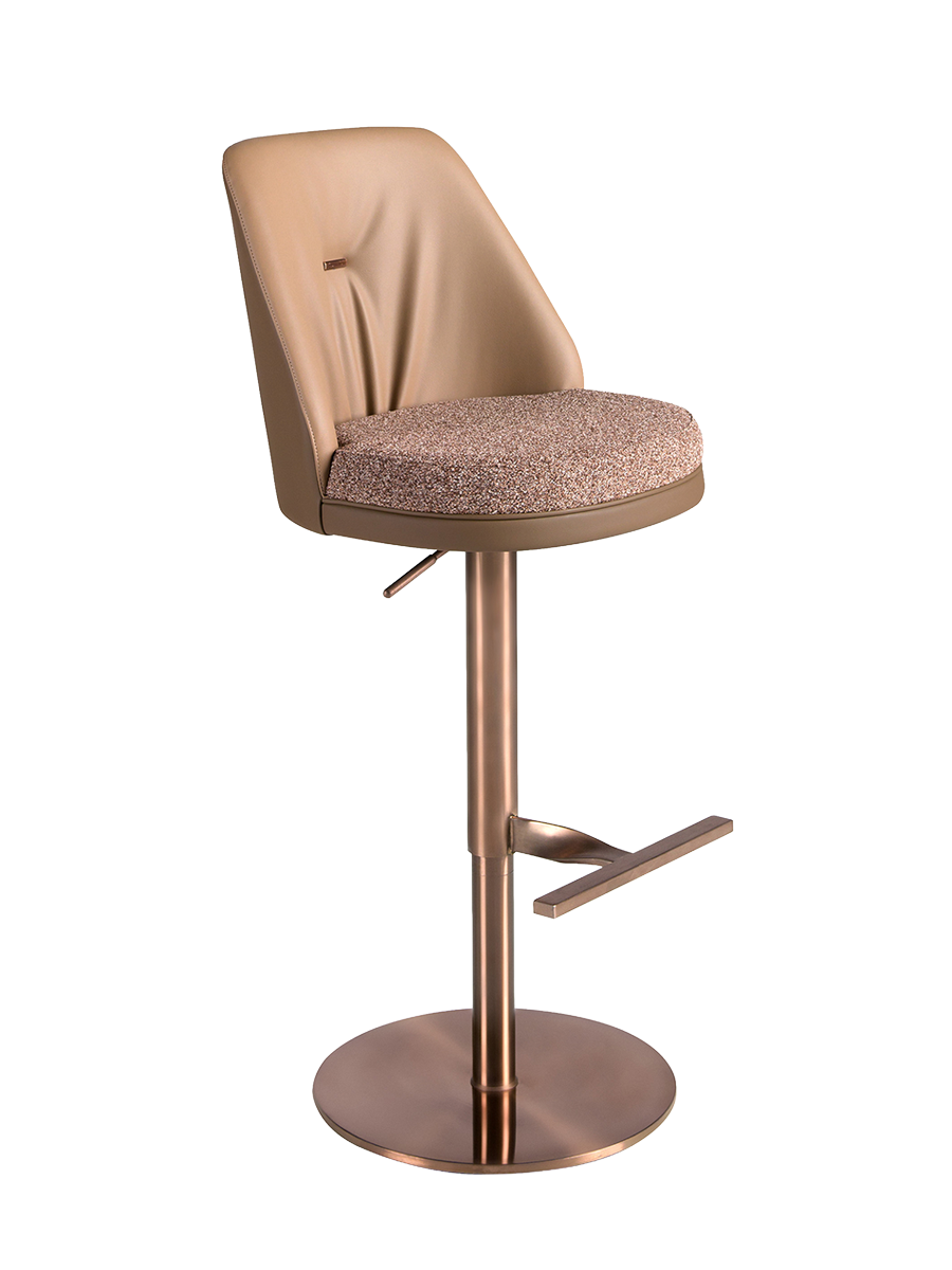 
Tabouret de bar design « Sandra » avec fonction pivotante et réglage de la hauteur