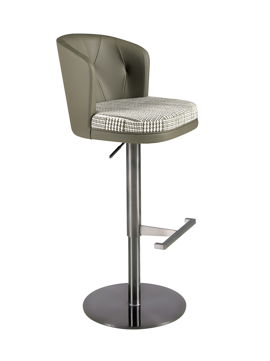 
Tabouret de bar design « Moritz » avec fonction pivotante et réglage en hauteur