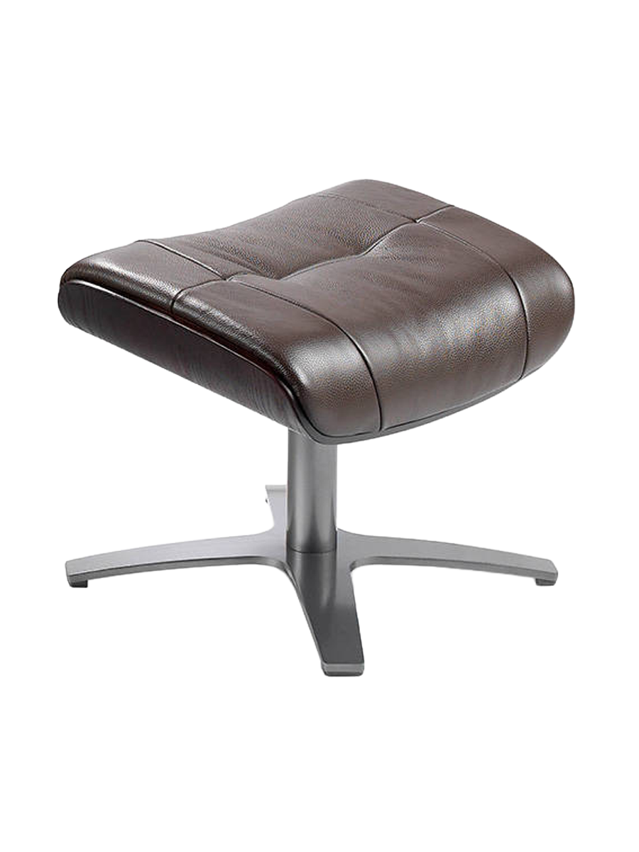 
Fauteuil relax pivotant en cuir véritable « Hamburg » - Avec repose-pieds