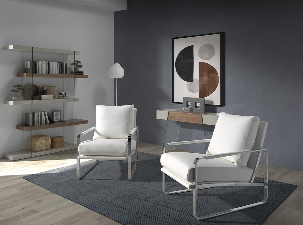 
Fauteuil lounge design « Moreno » - Écru