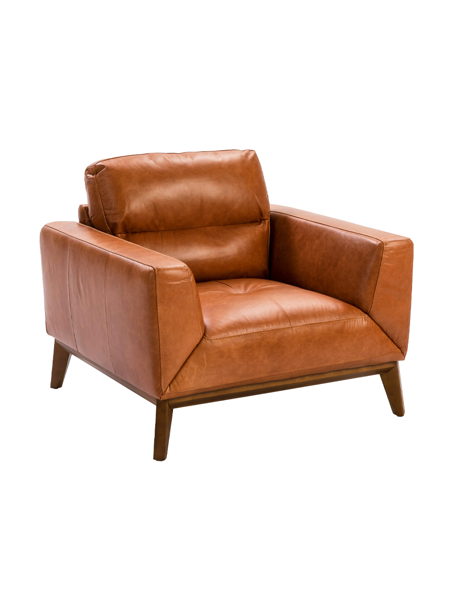 
Poltrona di design in vera pelle “Broom”
