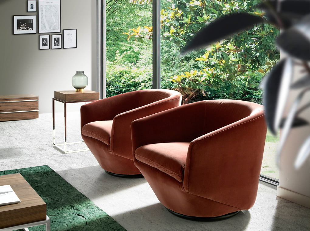 
Poltrona girevole di design “Pesca”