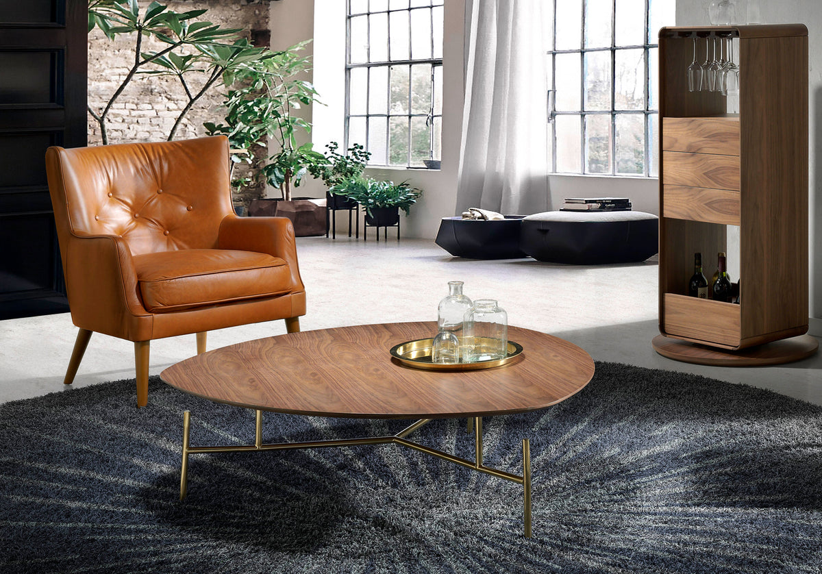 
Poltrona in vera pelle “Austin” - Cognac