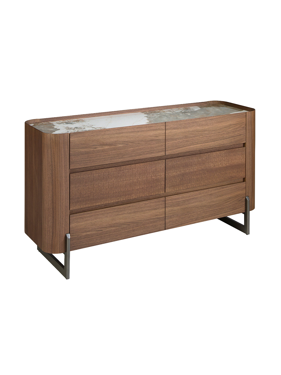 
Large designer chest of drawers "Mykonos" with ceramic top