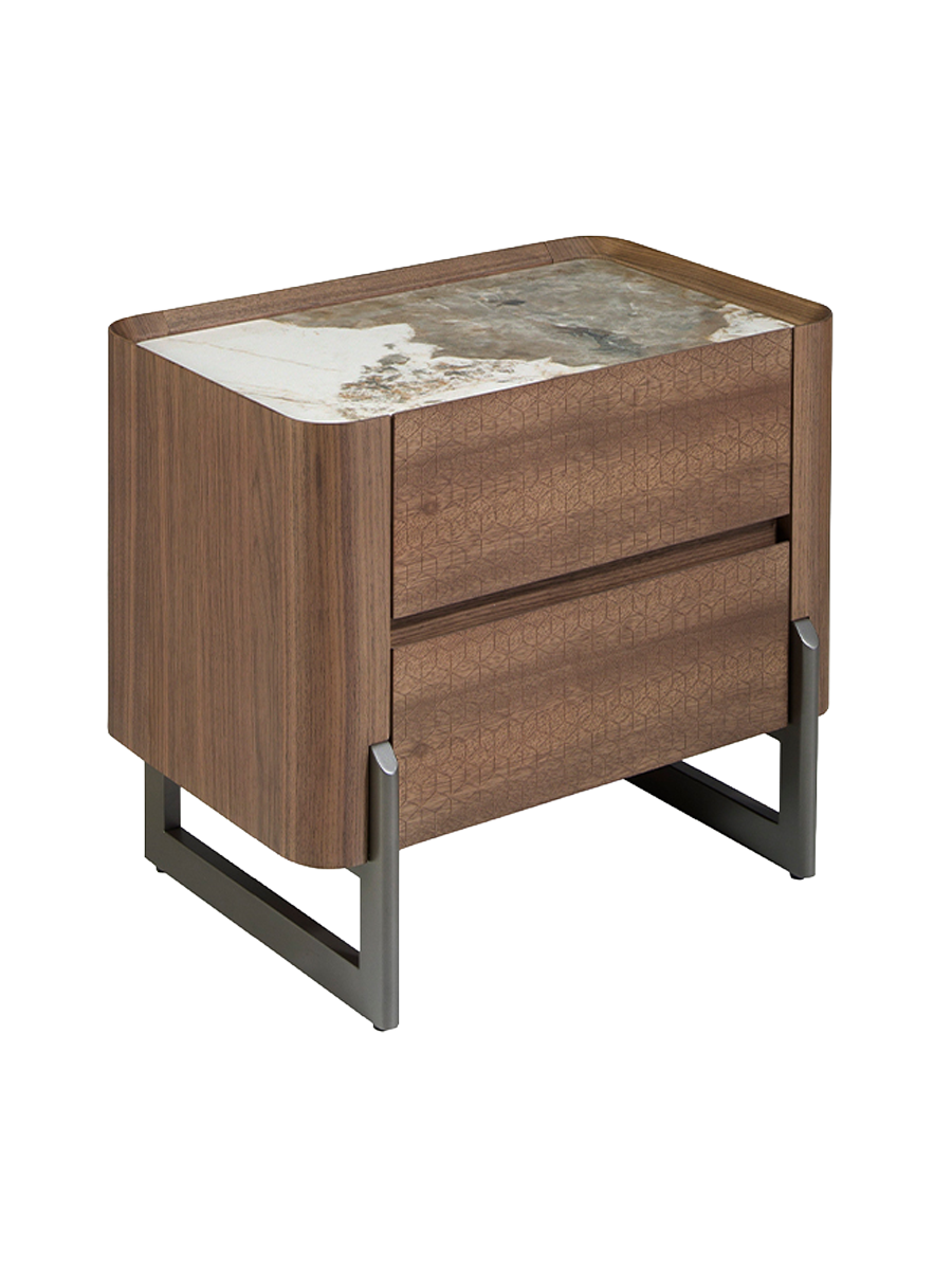 
Designer bedside table "Mykonos" with ceramic top