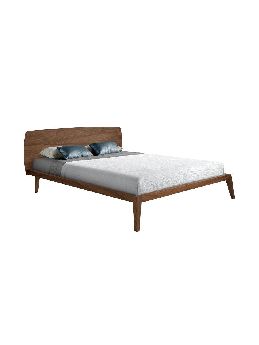 
"Koh Tranti" Design Bed in Veneered Walnut