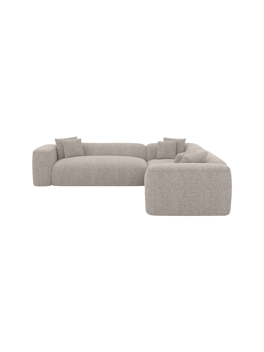 
5-Sitzer Design Ecksofa „CLevante“ mit Bouclé-Bezug - Bouclé Graphit