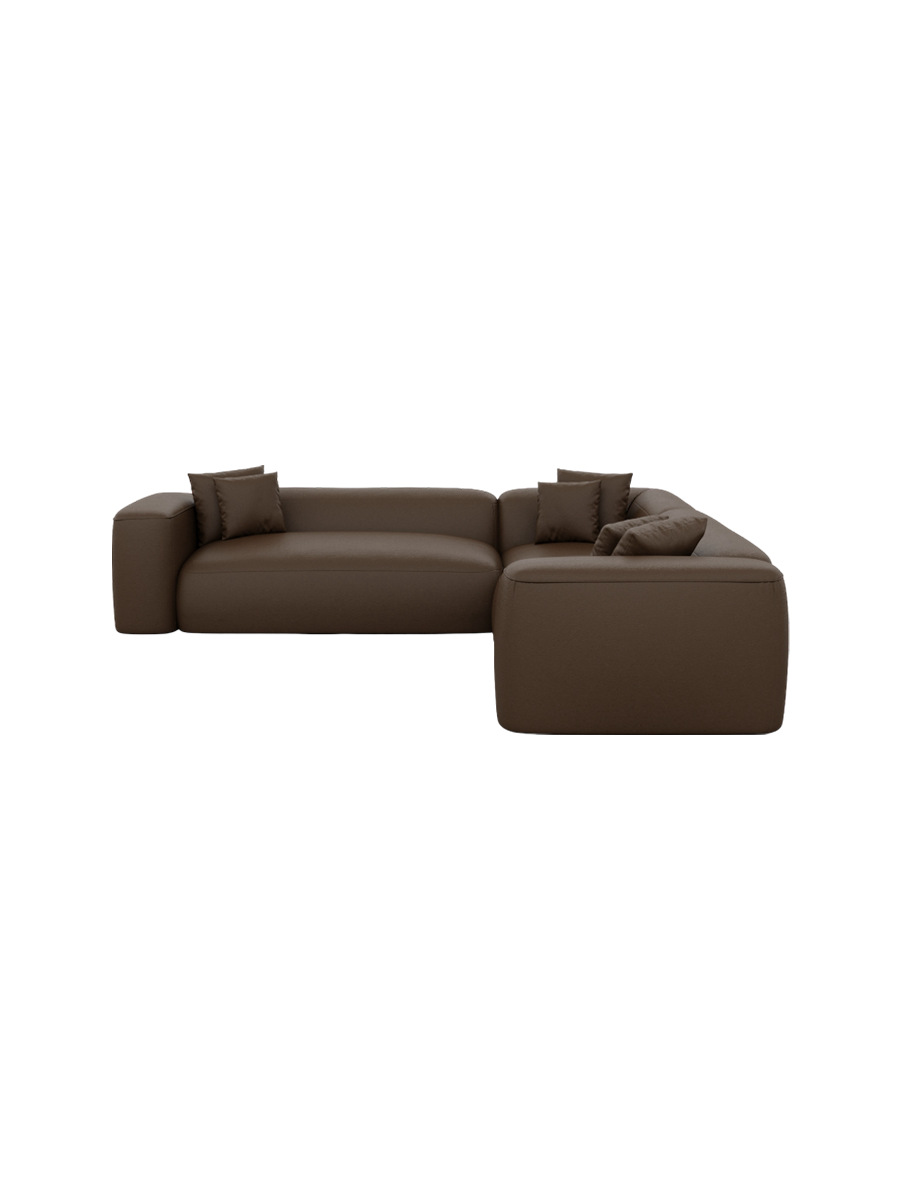 
5-Sitzer Design Echtleder Ecksofa „CLevante“ - Echtleder Beige