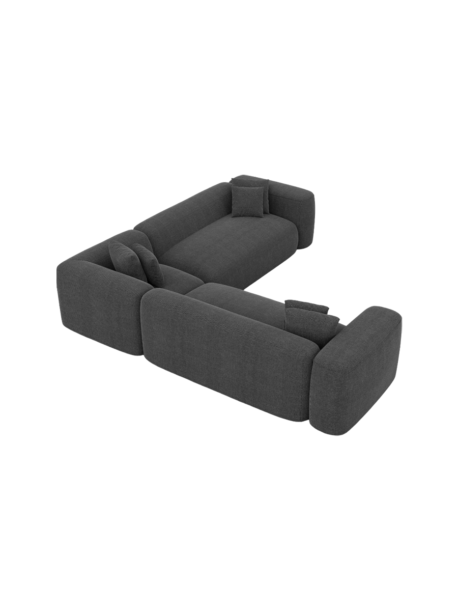 
5-Sitzer Design Ecksofa „CLevante“ mit Strukturstoff-Bezug - Strukturstoff Anthrazit