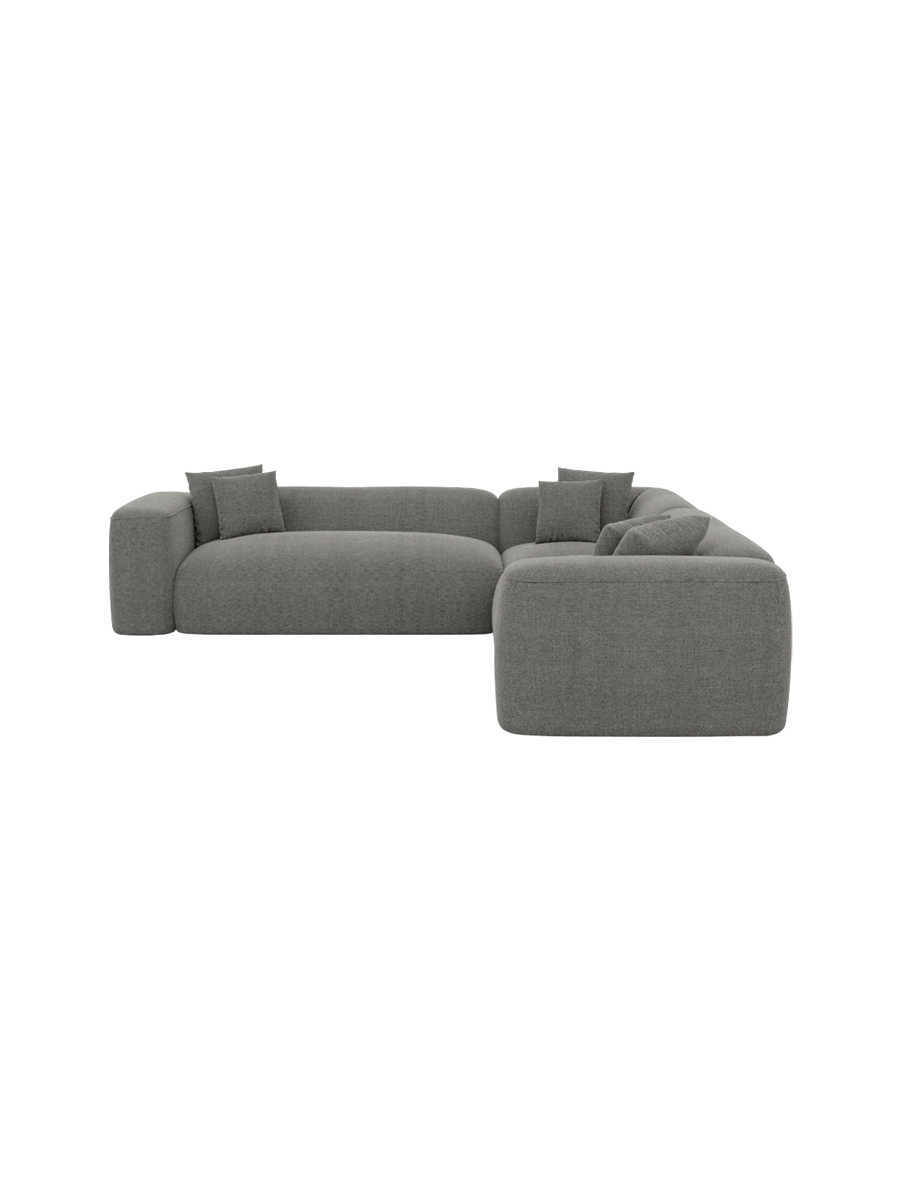 
5-Sitzer Design Ecksofa „CLevante“ mit Strukturstoff-Bezug - Strukturstoff Anthrazit