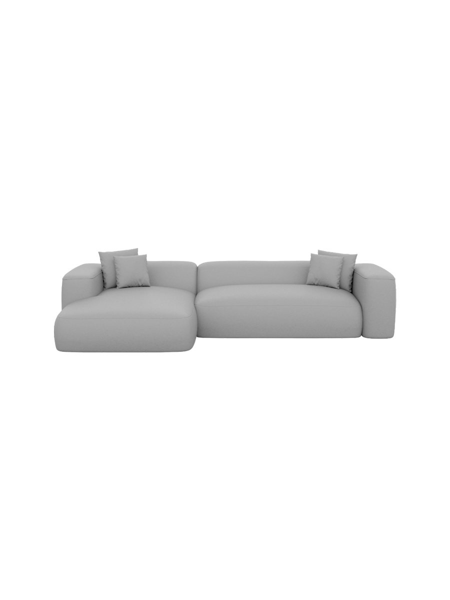 
4-Sitzer Design Echtleder Ecksofa „CLevante“ - Echtleder Beige / Eckteil links