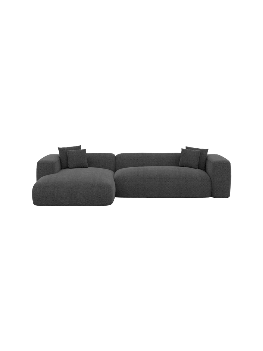 
4-Sitzer Design Ecksofa „CLevante“ mit Strukturstoff-Bezug - Strukturstoff Anthrazit / Eckteil links
