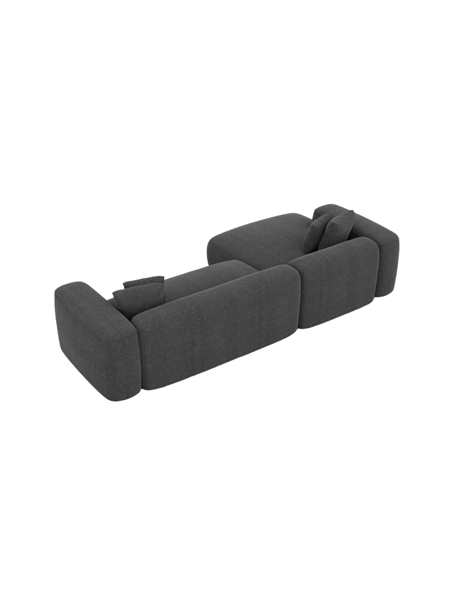 
4-Sitzer Design Ecksofa „CLevante“ mit Strukturstoff-Bezug - Strukturstoff Anthrazit / Eckteil links