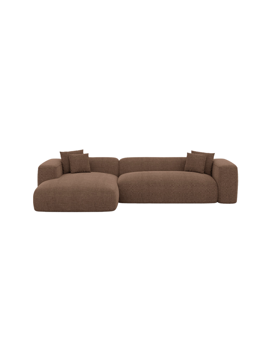 
4-Sitzer Design Ecksofa „CLevante“ mit Strukturstoff-Bezug - Strukturstoff Anthrazit / Eckteil links