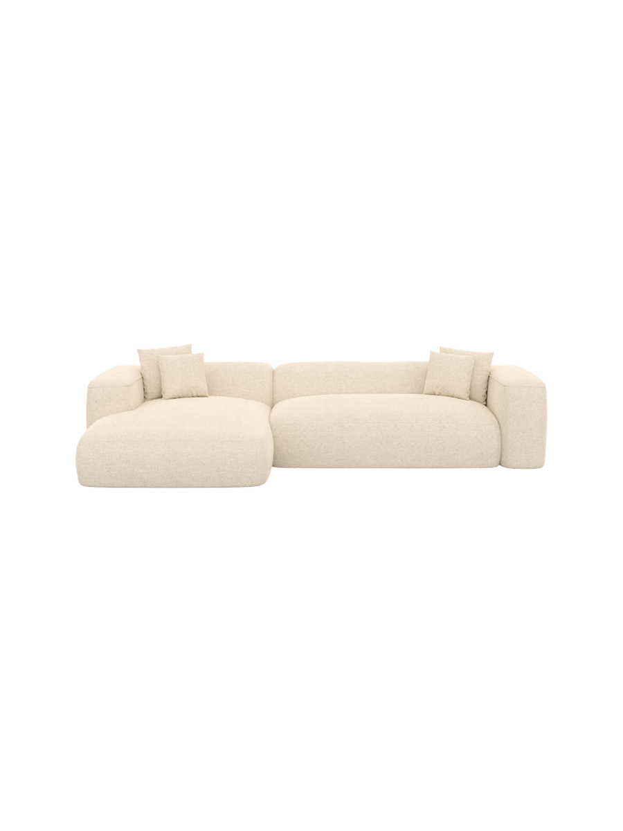 
4-Sitzer Design Ecksofa „CLevante“ mit Strukturstoff-Bezug - Strukturstoff Anthrazit / Eckteil links