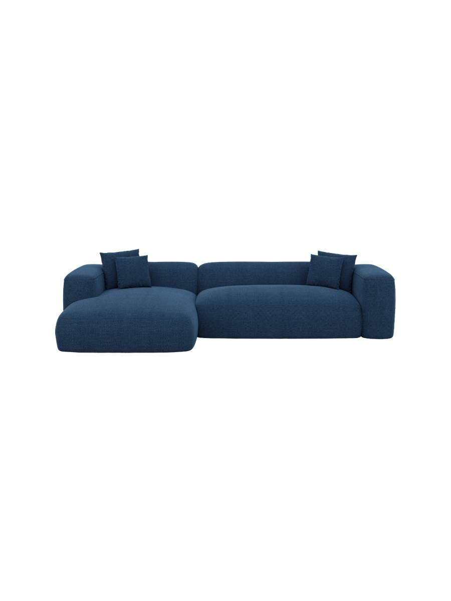 
4-Sitzer Design Ecksofa „CLevante“ mit Strukturstoff-Bezug - Strukturstoff Anthrazit / Eckteil links