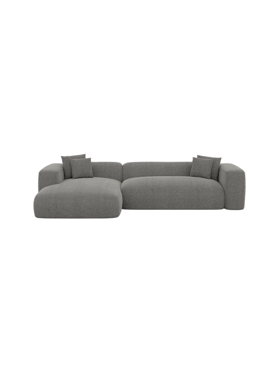 
4-Sitzer Design Ecksofa „CLevante“ mit Strukturstoff-Bezug - Strukturstoff Anthrazit / Eckteil links