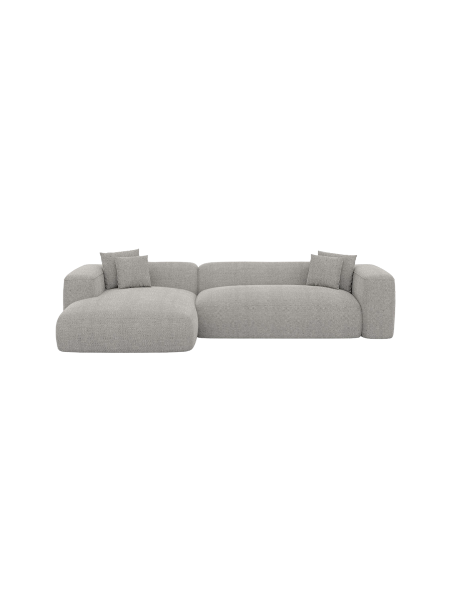 
4-Sitzer Design Ecksofa „CLevante“ mit Strukturstoff-Bezug - Strukturstoff Anthrazit / Eckteil links
