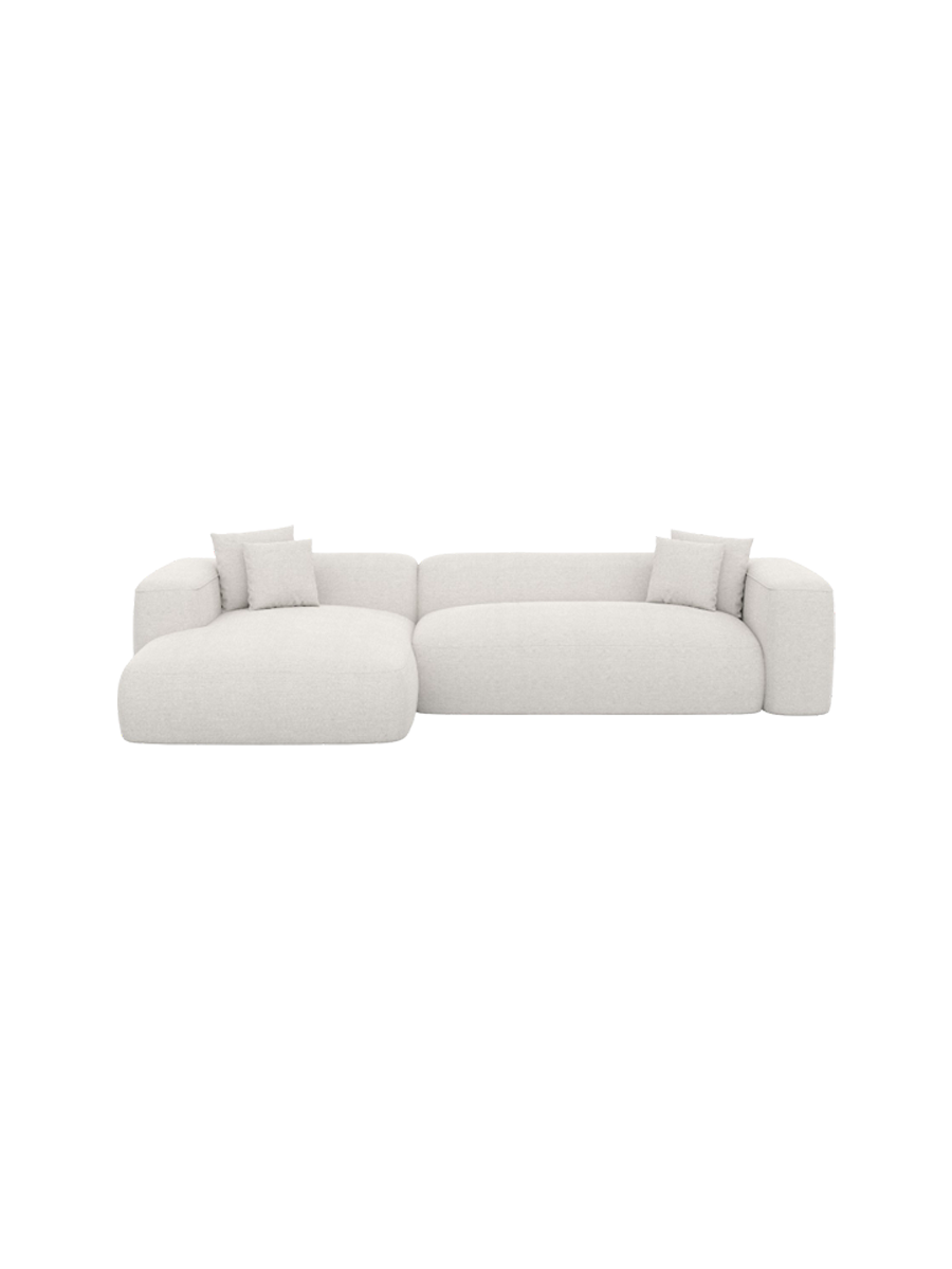 
4-Sitzer Design Ecksofa „CLevante“ mit Strukturstoff-Bezug - Strukturstoff Anthrazit / Eckteil links