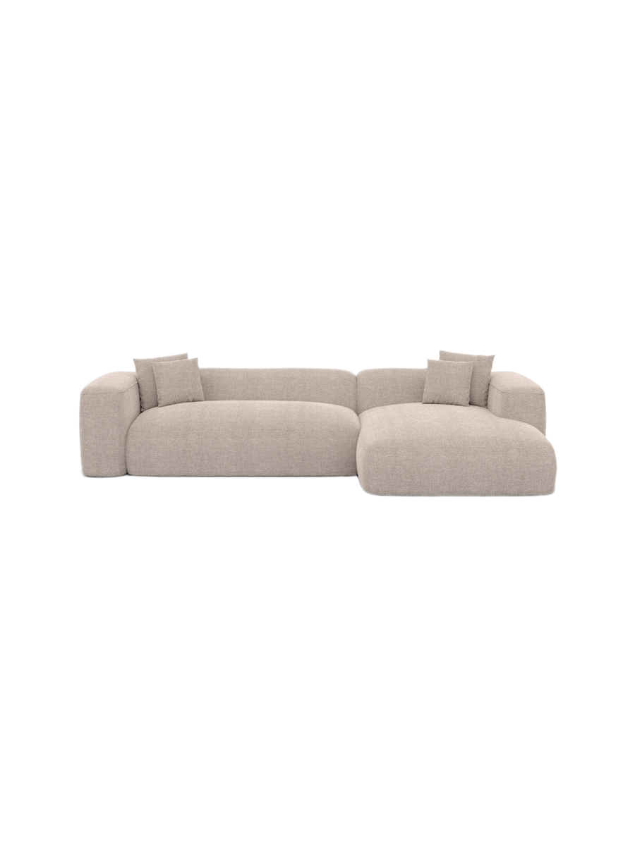 
4-Sitzer Design Ecksofa „CLevante“ mit Strukturstoff-Bezug - Strukturstoff Anthrazit / Eckteil links