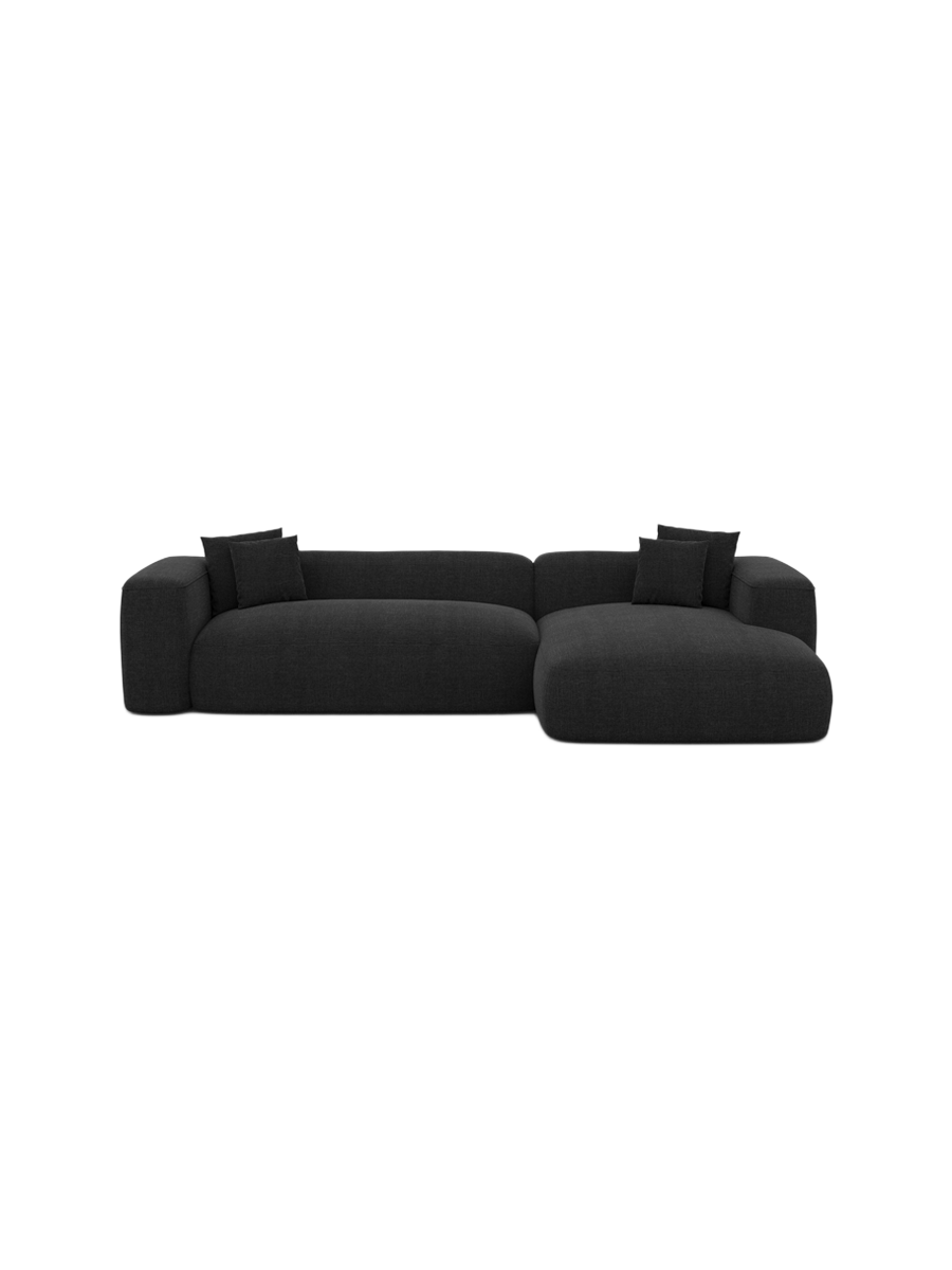 
4-Sitzer Design Ecksofa „CLevante“ mit Strukturstoff-Bezug - Strukturstoff Anthrazit / Eckteil links