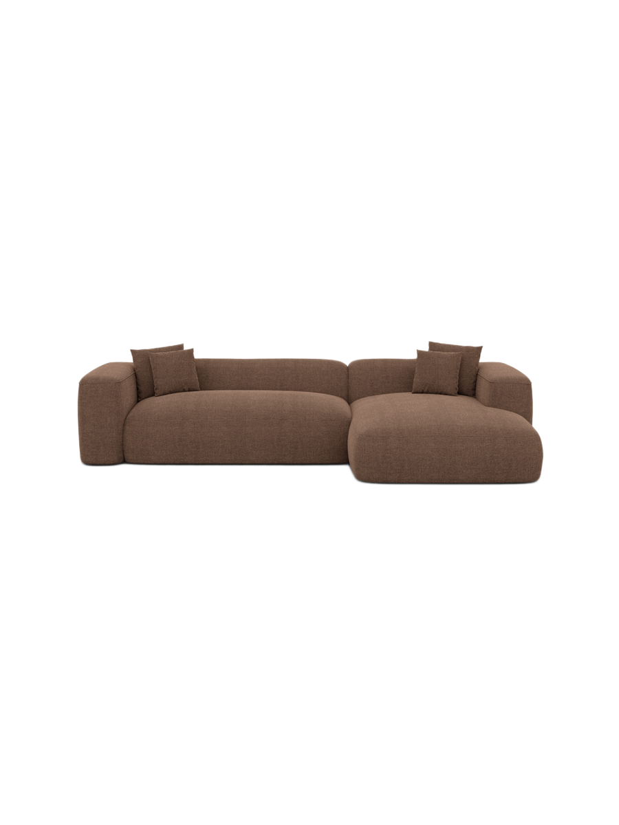 
4-Sitzer Design Ecksofa „CLevante“ mit Strukturstoff-Bezug - Strukturstoff Anthrazit / Eckteil links