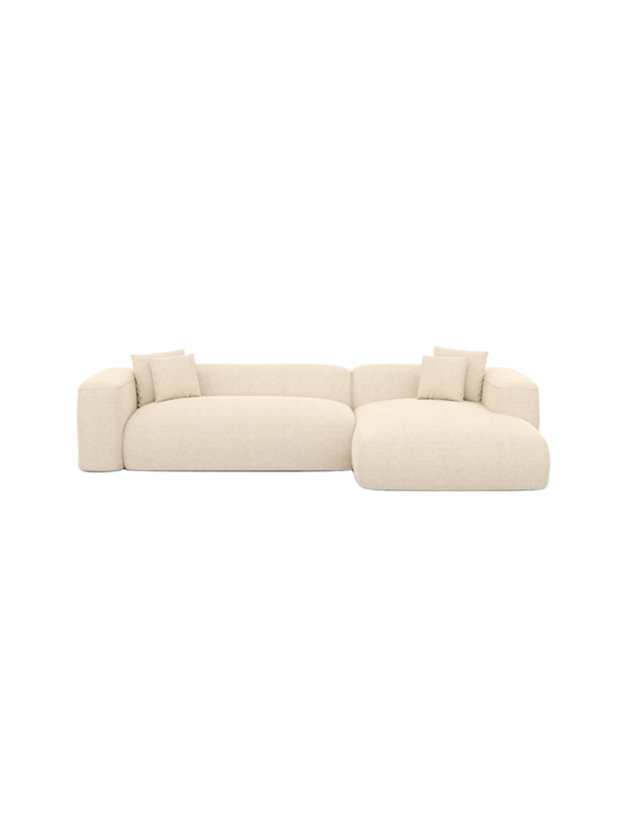 
4-Sitzer Design Ecksofa „CLevante“ mit Strukturstoff-Bezug - Strukturstoff Anthrazit / Eckteil links