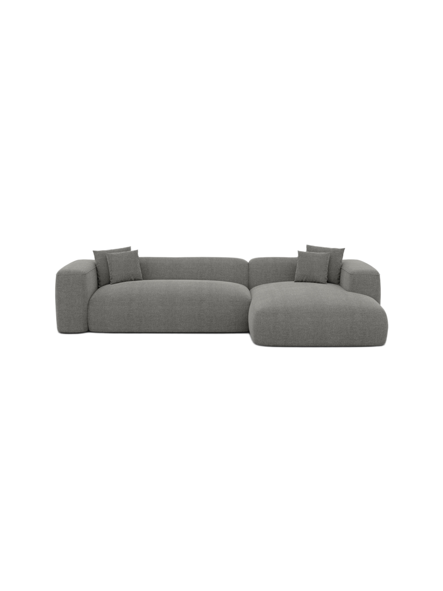 
4-Sitzer Design Ecksofa „CLevante“ mit Strukturstoff-Bezug - Strukturstoff Anthrazit / Eckteil links