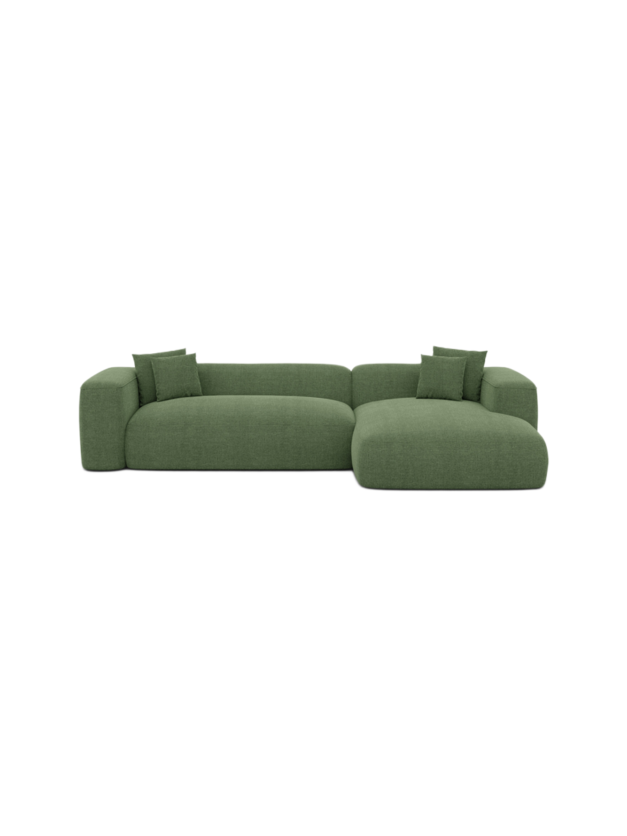 
4-Sitzer Design Ecksofa „CLevante“ mit Strukturstoff-Bezug - Strukturstoff Anthrazit / Eckteil links
