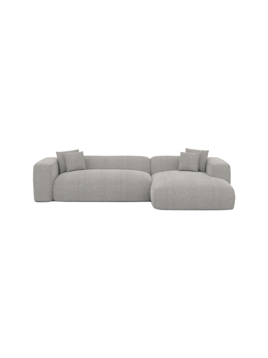 
4-Sitzer Design Ecksofa „CLevante“ mit Strukturstoff-Bezug - Strukturstoff Anthrazit / Eckteil links