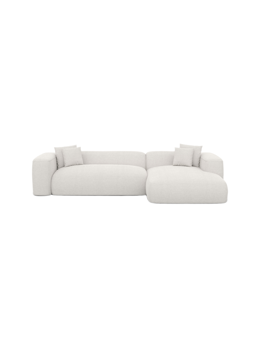 
4-Sitzer Design Ecksofa „CLevante“ mit Strukturstoff-Bezug - Strukturstoff Anthrazit / Eckteil links