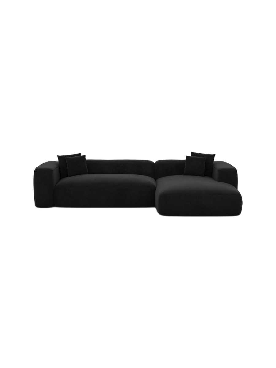 
4-Sitzer Design Ecksofa „CLevante“ mit Samtbezug - Samtbezug Königsblau / Eckteil links