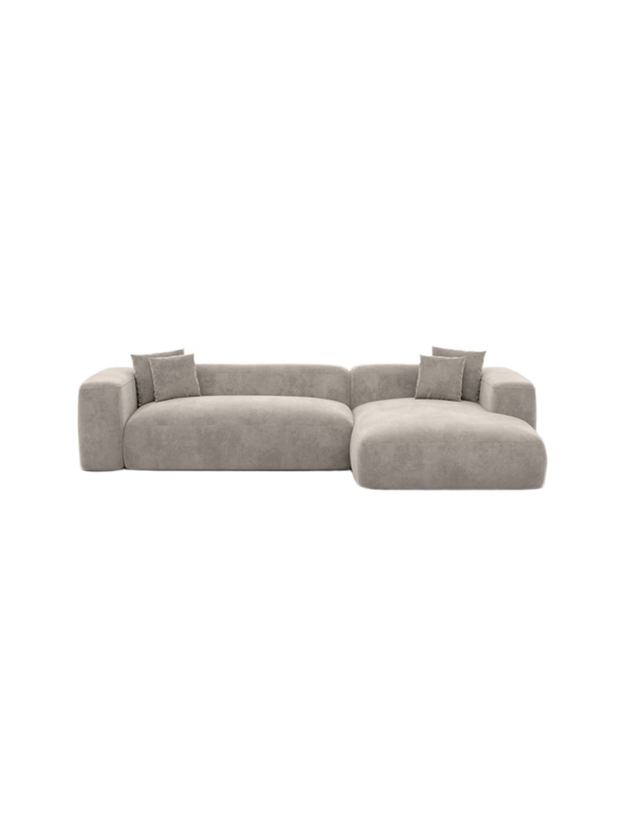 
4-Sitzer Design Ecksofa „CLevante“ mit Samtbezug - Samtbezug Königsblau / Eckteil links