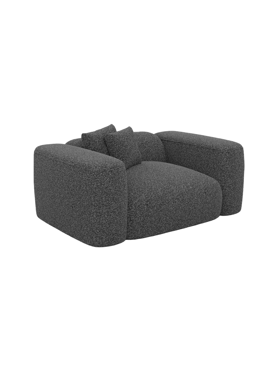
Design Loungesessel „CLevante“ mit Bouclé-Bezug - Bouclé Graphit