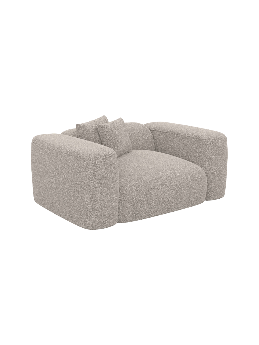 
Design Loungesessel „CLevante“ mit Bouclé-Bezug - Bouclé Graphit