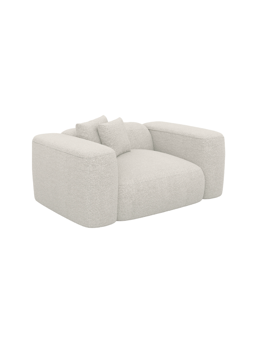 
Design Loungesessel „CLevante“ mit Bouclé-Bezug - Bouclé Graphit