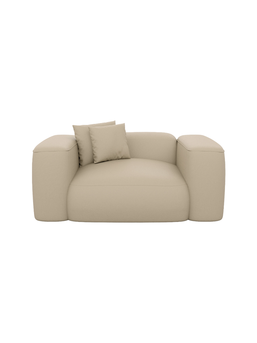 
Design Echtleder Loungesessel „CLevante“ - Echtleder Beige