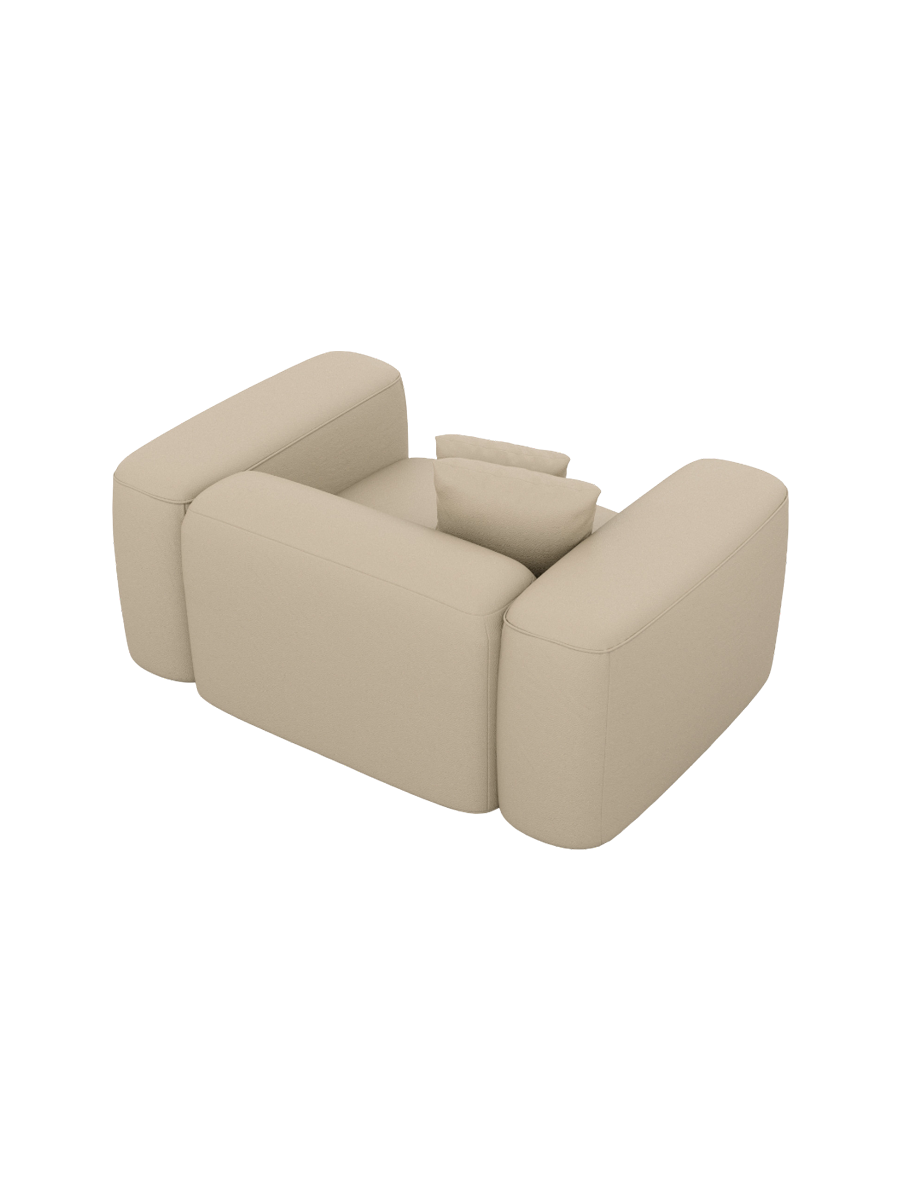 
Design Echtleder Loungesessel „CLevante“ - Echtleder Beige