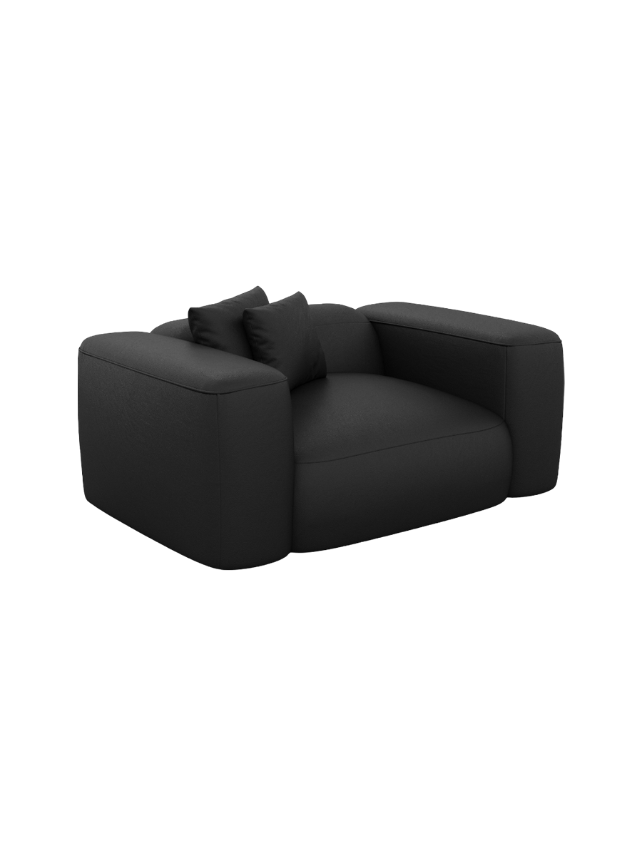 
Design Echtleder Loungesessel „CLevante“ - Echtleder Beige