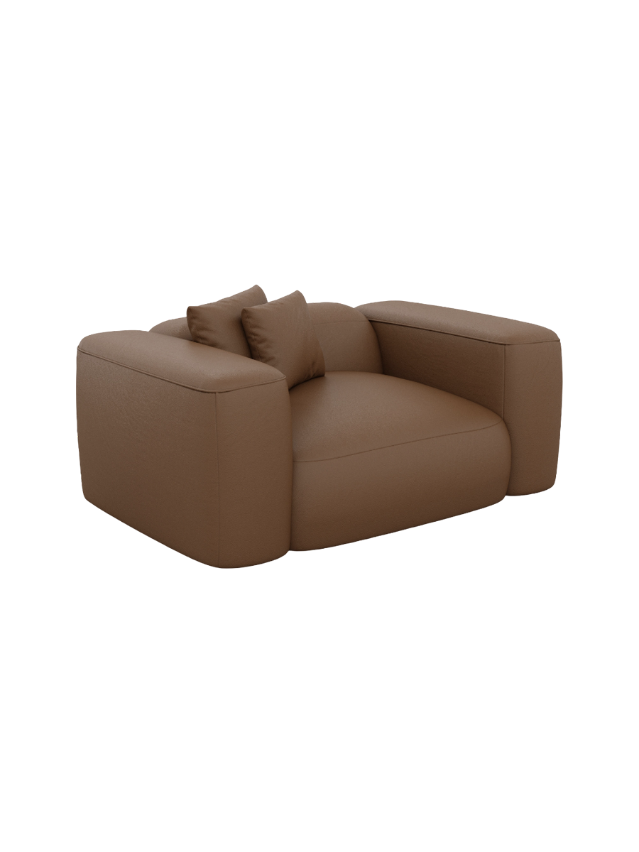 
Design Echtleder Loungesessel „CLevante“ - Echtleder Beige
