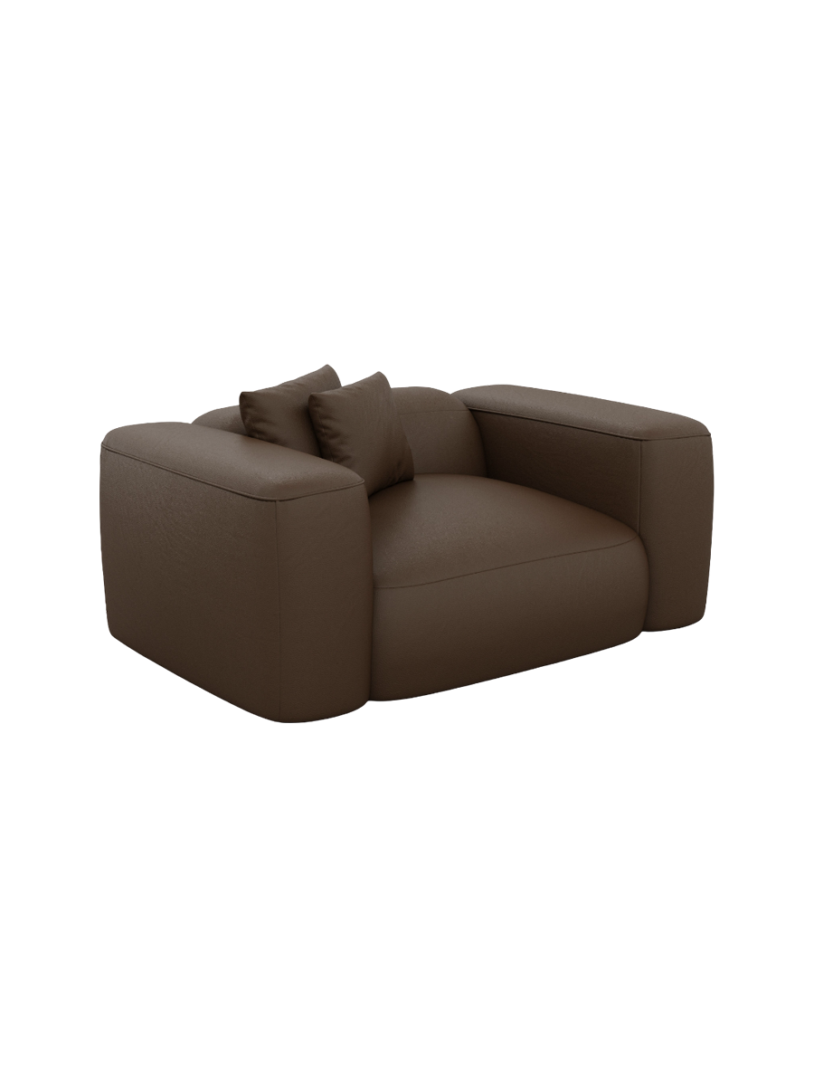 
Design Echtleder Loungesessel „CLevante“ - Echtleder Beige