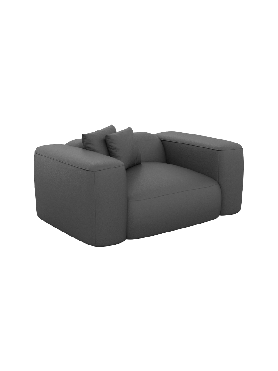 
Design Echtleder Loungesessel „CLevante“ - Echtleder Beige