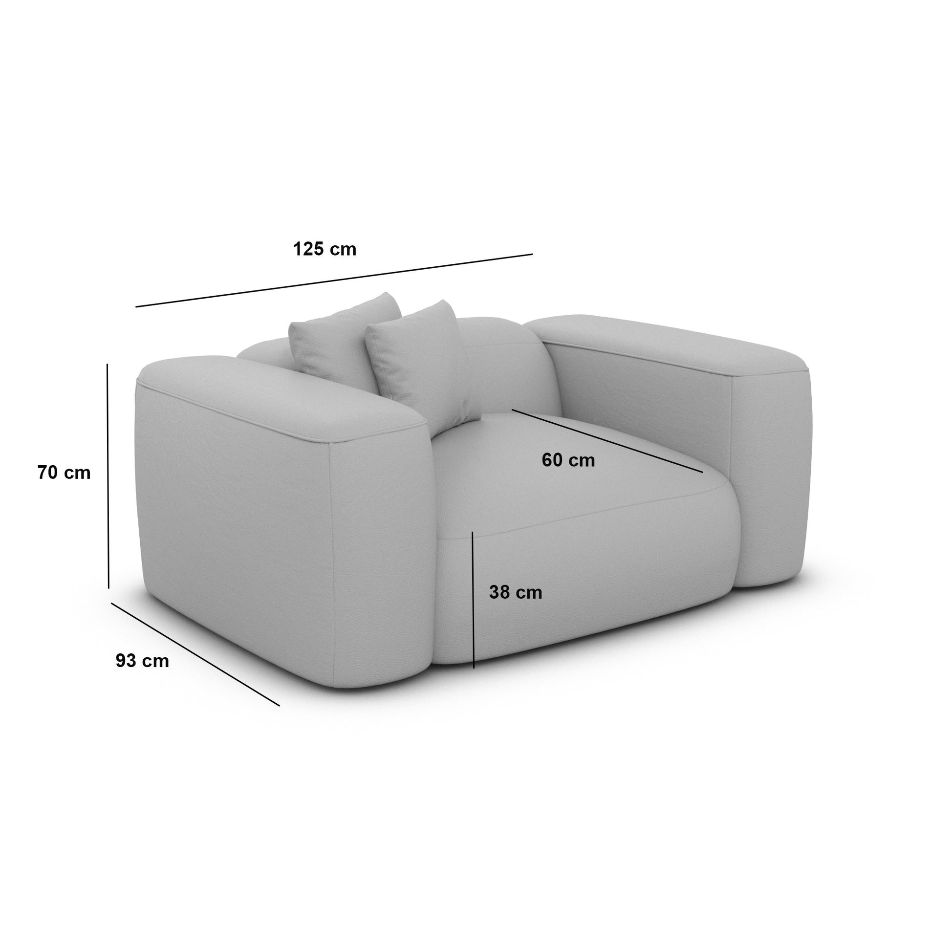 
Design Loungesessel „CLevante“ mit Strukturstoff-Bezug - Strukturstoff Anthrazit