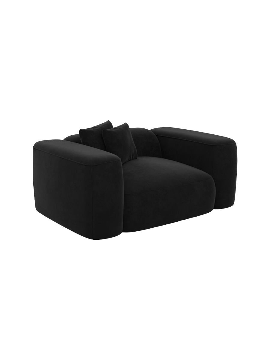 
Design Loungesessel „CLevante“ mit Samtbezug - Samtbezug Königsblau