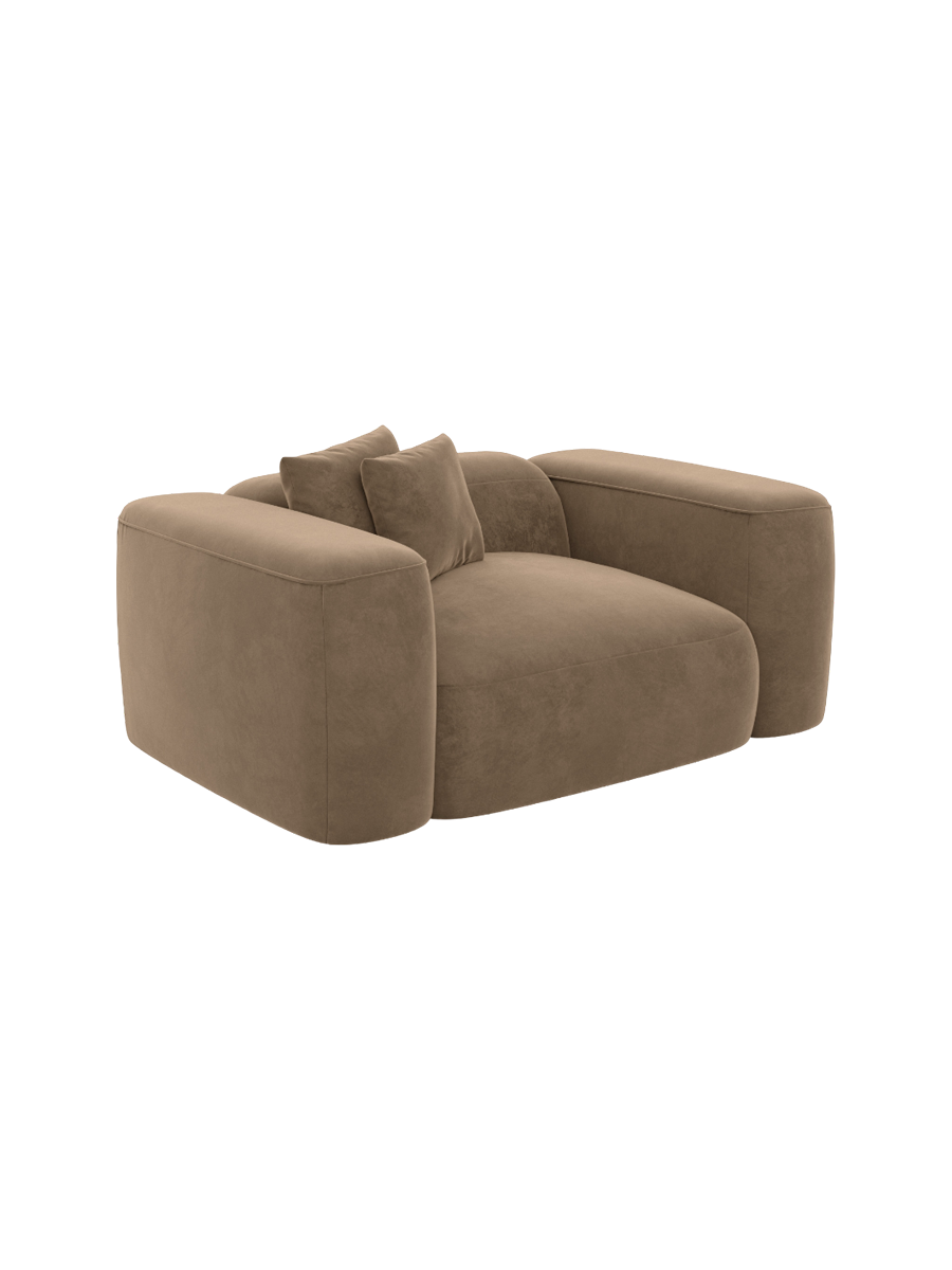
Design Loungesessel „CLevante“ mit Samtbezug - Samtbezug Königsblau