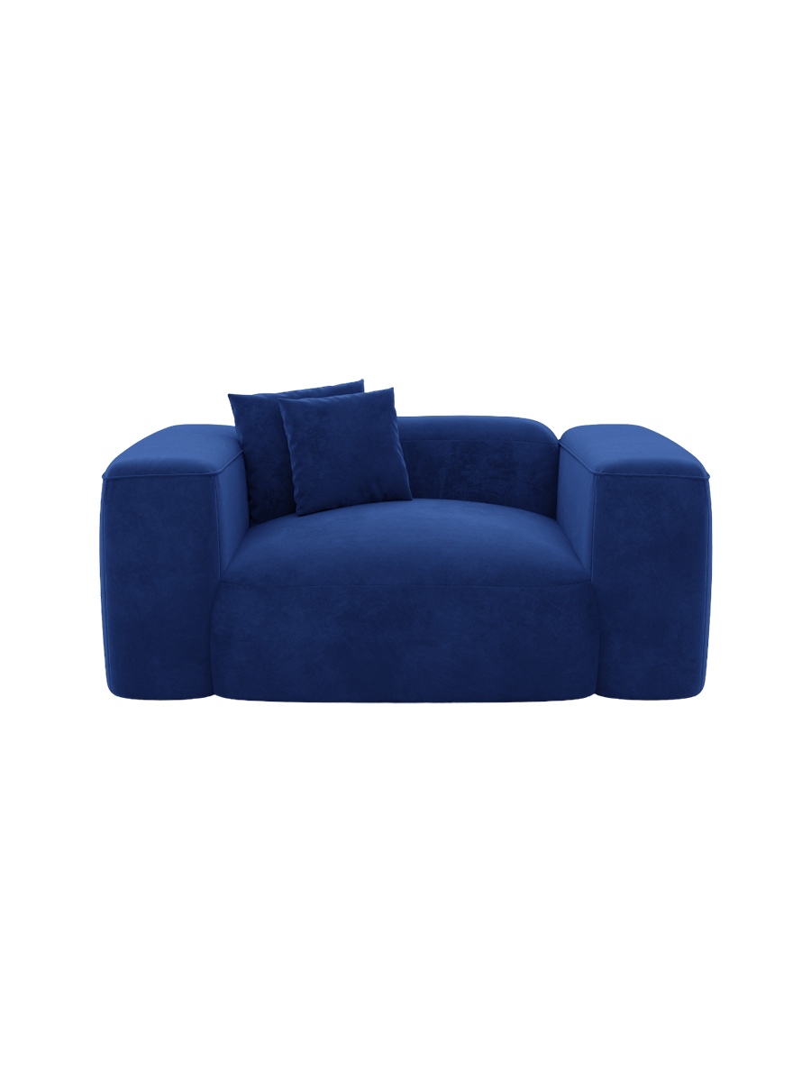 
Design Loungesessel „CLevante“ mit Samtbezug - Samtbezug Königsblau