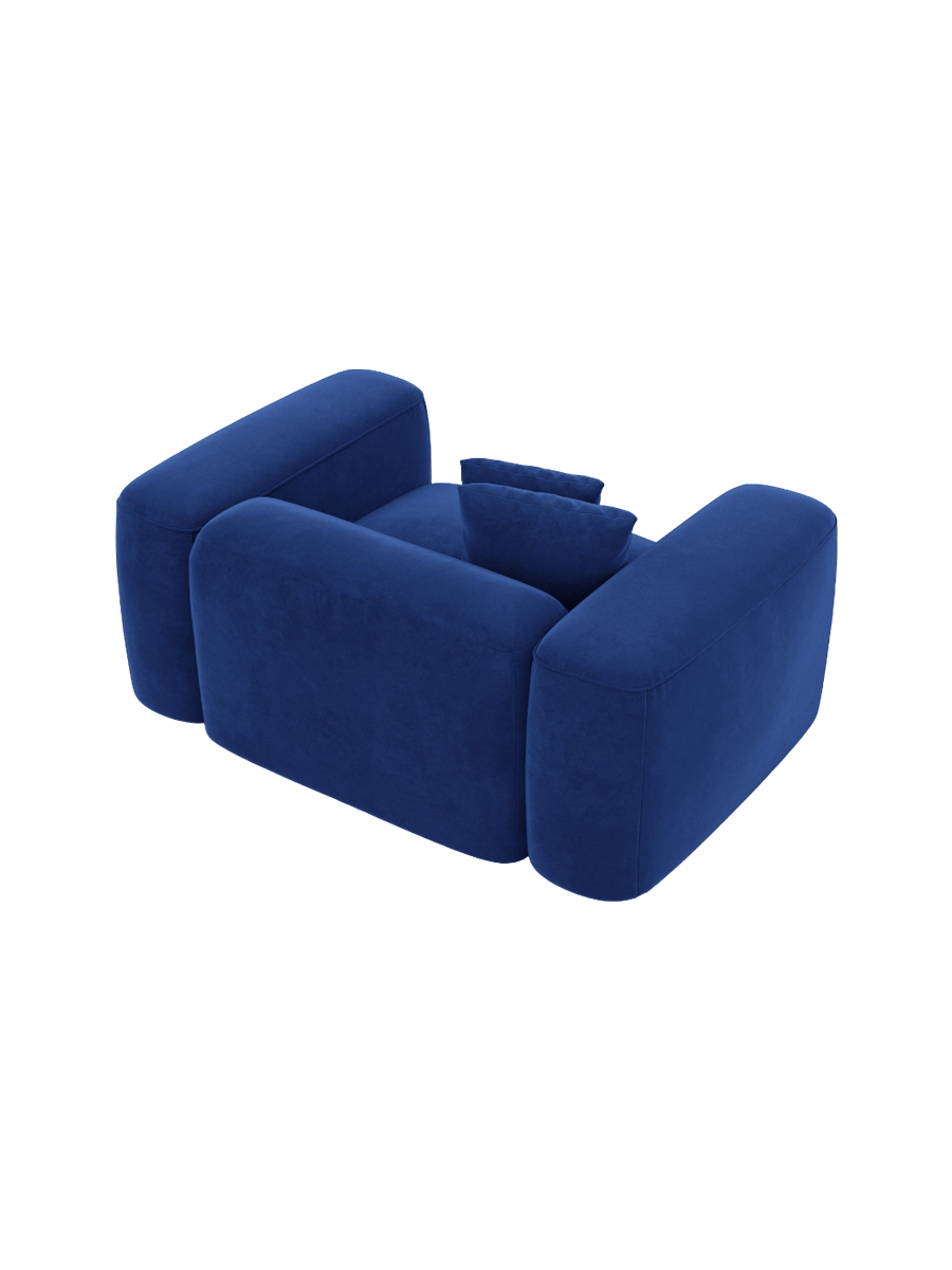 
Design Loungesessel „CLevante“ mit Samtbezug - Samtbezug Königsblau