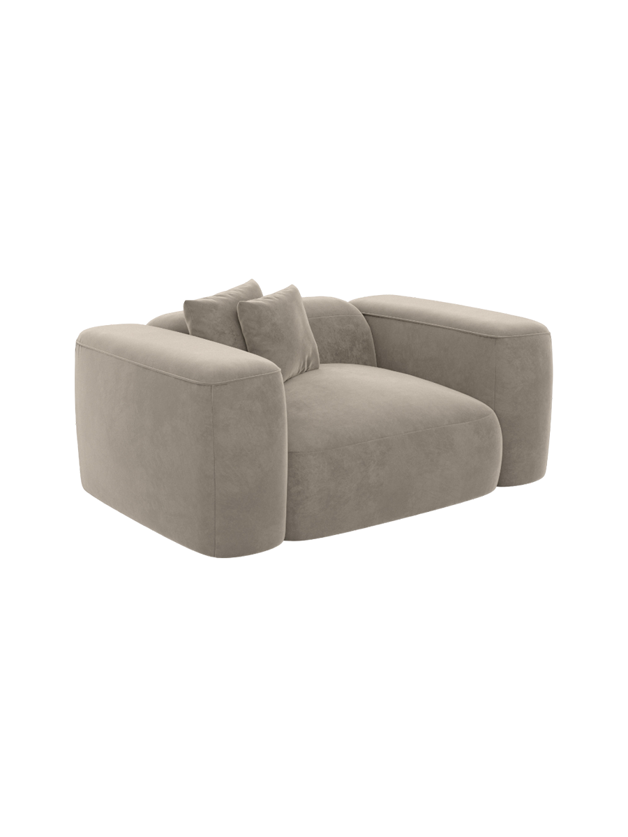 
Design Loungesessel „CLevante“ mit Samtbezug - Samtbezug Königsblau